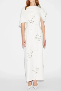 Isolde Gown White Embellished Crepe