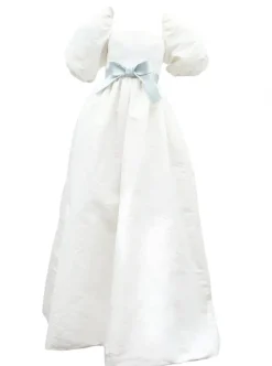 Italian Silk Faille Full-Sleeve Gown