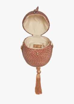 Itza Straw Egg Clutch Bag