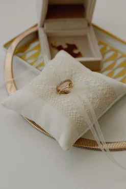 Ivory Lace Ring Pillow