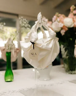 Ivory NLA Silk Knot Bag