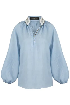 Ivy Blouse in Blue & White