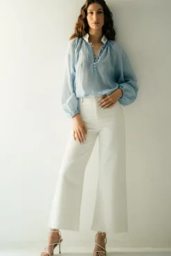 Ivy Blouse in Blue & White