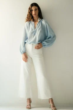 Ivy Blouse in Blue & White