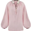 Ivy Blouse in Pink & White