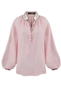Ivy Blouse in Pink & White