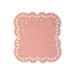 Ivy Placemat and Napkin Set in Pink