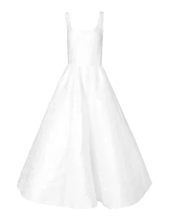 Jacquard Scoopneck Fit & Flare Midi Dress