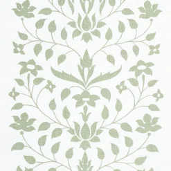 Jaipur Mughal Flower Fabric in Green
