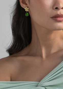 Janna Earrings in Fern