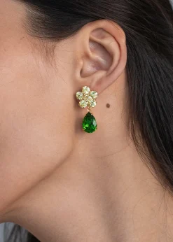 Janna Earrings in Fern