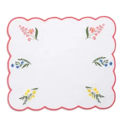Jardin Placemat and Napkin Set in White