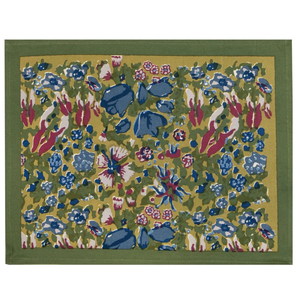 Jardin Placemats Blue & Vert, Set of 6