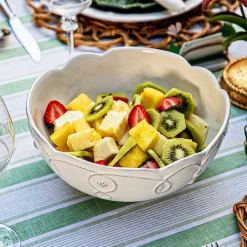 Jardins Du Monde 10" Serving Bowl in Whitewash