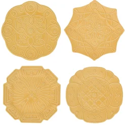 Jardins Du Monde Dessert/Salad Plate Assorted Set of 4 in Daffodil