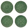 Jardins Du Monde Side/Cocktail Plate Assorted, Set of 4 in Basil