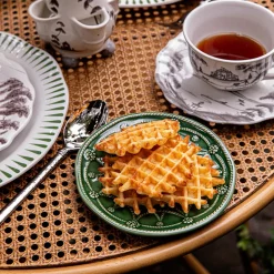 Jardins Du Monde Side/Cocktail Plate Assorted, Set of 4 in Basil