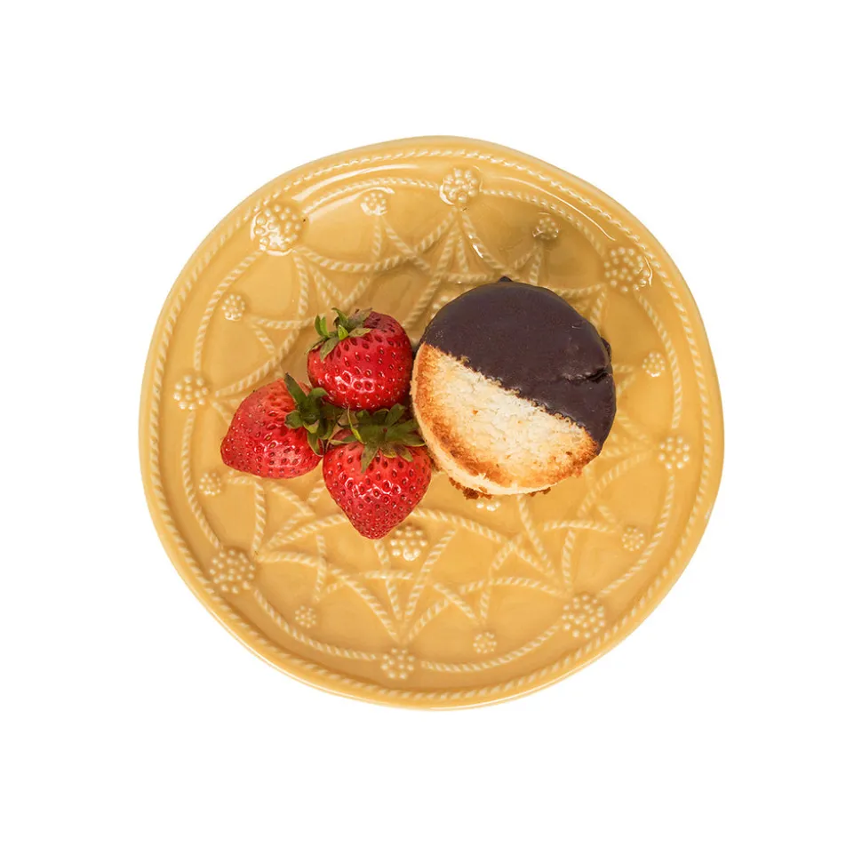 Jardins Du Monde Side/Cocktail Plate Assorted, Set of 4 in Daffodil
