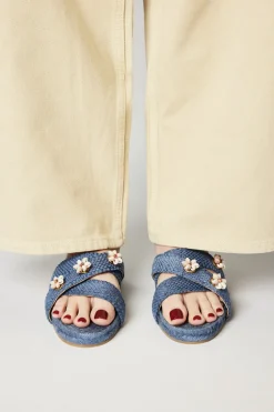 Jeans Blue Shella Espadrilles in Dark Blue