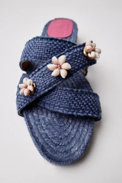 Jeans Blue Shella Espadrilles in Dark Blue