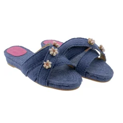 Jeans Blue Shella Espadrilles in Dark Blue