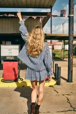 Jemma Short in Navy & White