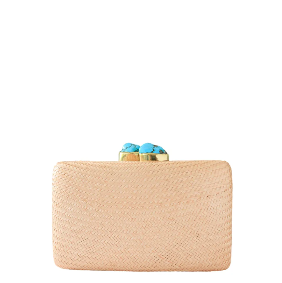 Jen Clutch with Turquoise Stone