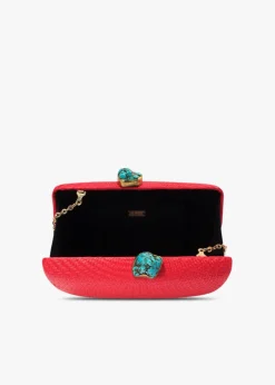 Jen Clutch with Turquoise Stone