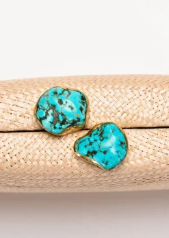 Jen Clutch with Turquoise Stone