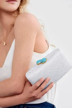Jen Clutch with Turquoise Stone