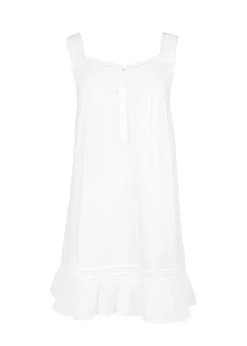 Jennifer White Cotton Nightgown