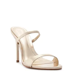 Jessica Mule Metallic Sandal in Platina