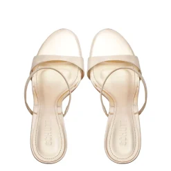 Jessica Mule Metallic Sandal in Platina