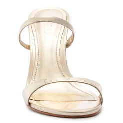 Jessica Mule Metallic Sandal in Platina