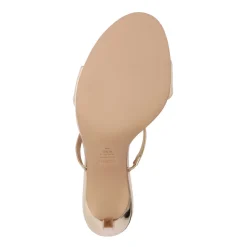 Jessica Mule Metallic Sandal in Platina