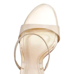 Jessica Mule Metallic Sandal in Platina