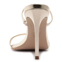 Jessica Mule Metallic Sandal in Platina