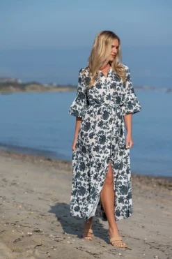 Joanna Dress In Blue Dahlia