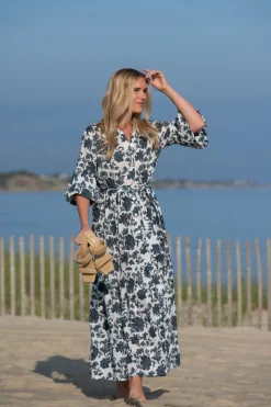 Joanna Dress In Blue Dahlia