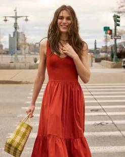 Josephina Dress in Brick