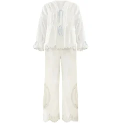 Juliana Pants in White Whimsy