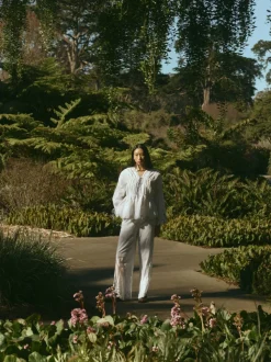 Juliana Pants in White Whimsy