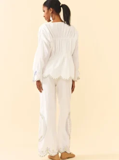 Juliana Pants in White Whimsy