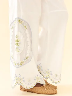 Juliana Pants in White Whimsy