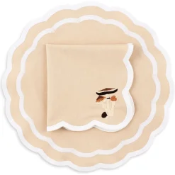 Julie Placemat and Napkin Set in Sand