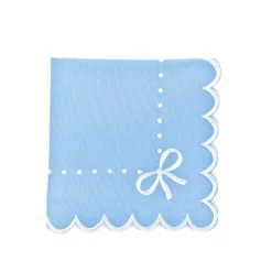 Juliet Bows Napkin - Blue, Set of 4