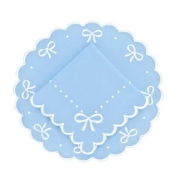 Juliet Bows Placemat - Blue, Set of 4