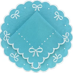Juliet Bows Placemat - Robin Egg Blue, Set of 4