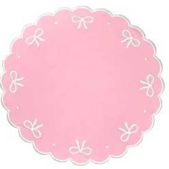 Juliet Bows Placemat in Pink, Set of 4