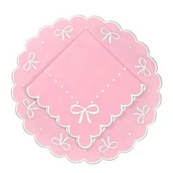 Juliet Bows Placemat in Pink, Set of 4